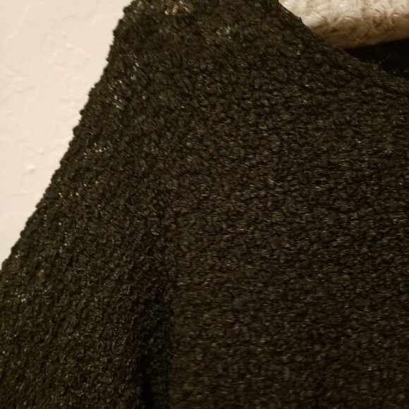 JR Bentley Womens Plus Size 2X Black Textured Knit Short Sleeve Sweater Top - Picture 7 of 7